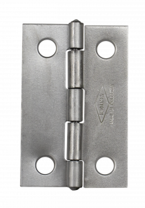 Bisagra común 3/4", latonada, calibre 24, con tornillo.