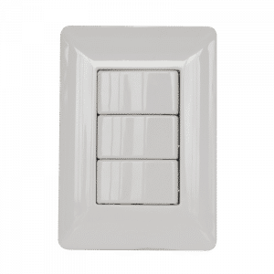 Interruptor conmutable triple, blanco.
