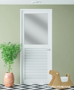 Puerta metalica estructural Vidrio Persiana