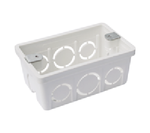Caja de empalme plástica 2x4, blanca, promax, con inserto metálico, certificada RETIE.
