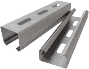 Riel tipo chanel 2x4 cm x 244 cm, galvanizado.
