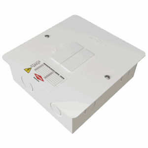 Tablero monofásico de 2 circuitos,pintura electrostática blanca, calibre 20.