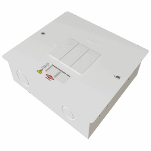 Tablero monofásico de 3 circuitos, pintura electrostática blanca , calibre 20.