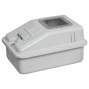 Caja contador portabreaker, pintura electrostática gris, calibre 20.