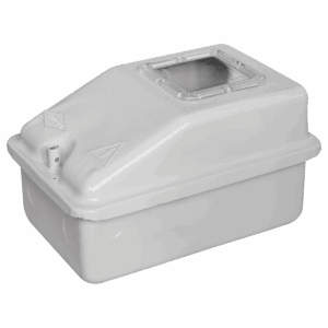 Caja contador sencilla, pintura electrostática gris, calibre 20.