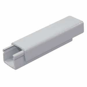 Canaleta plástica, 20x12 mm PVC, blanca.
