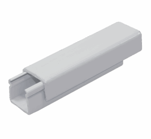 Canaleta plástica, 25x25 mm PVC, blanca.