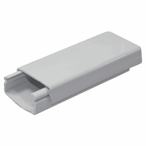 Canaleta plástica, 32x12 mm PVC, blanca.