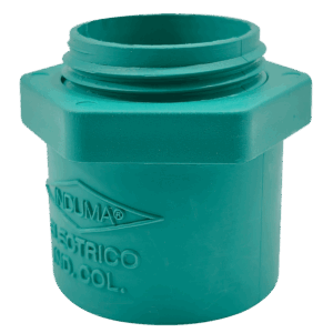 Conector plástico 1", verde.