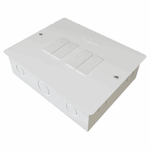 Tablero bifásico de 2 circuitos,pintura electrostática blanca, calibre 20.