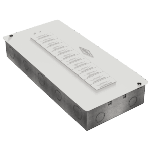 Tablero portacircuito de 12 circuitos,Slim,base  galvanizada, tapa recubierta.
