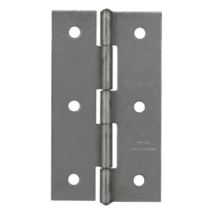 Bisagra 3 1/2x3 1/2" cabeza plana, hierro, calibre 14, sin tornillo trio. X 3 und