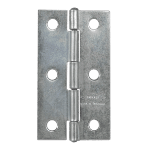 Bisagra común 1 1/2", zincada, calibre 22, con tornillo.