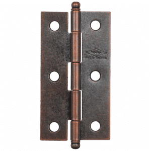 Bisagra mueble 2", pavonada, calibre 20, con tornillo.