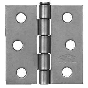Bisagra nudo 3 x 3, cabeza plana,hierro, calibre 16, sin tornillo, presentación karpenter. X 3 und