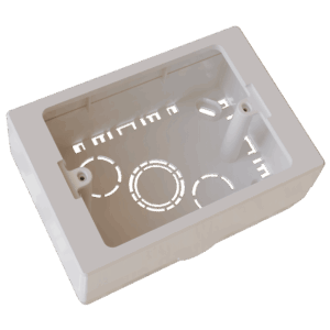 Caja plástica de sobreponer, canaleta 2x4".
